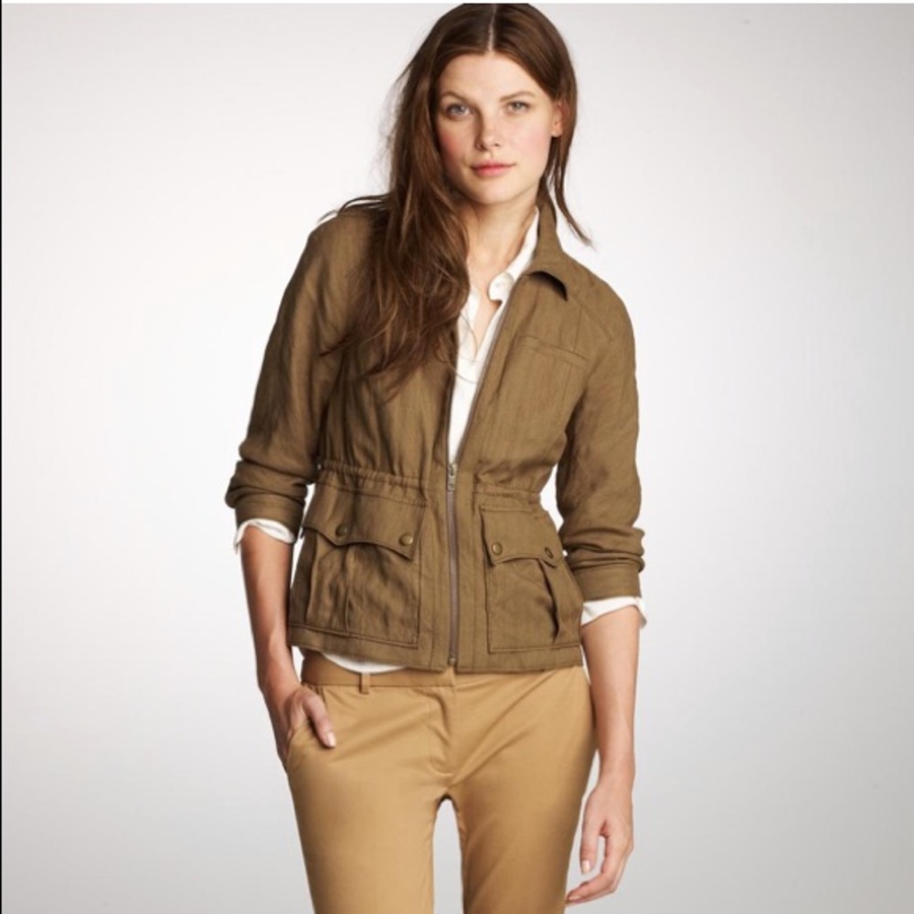 J. Crew Olive Flight Jacket Size 0